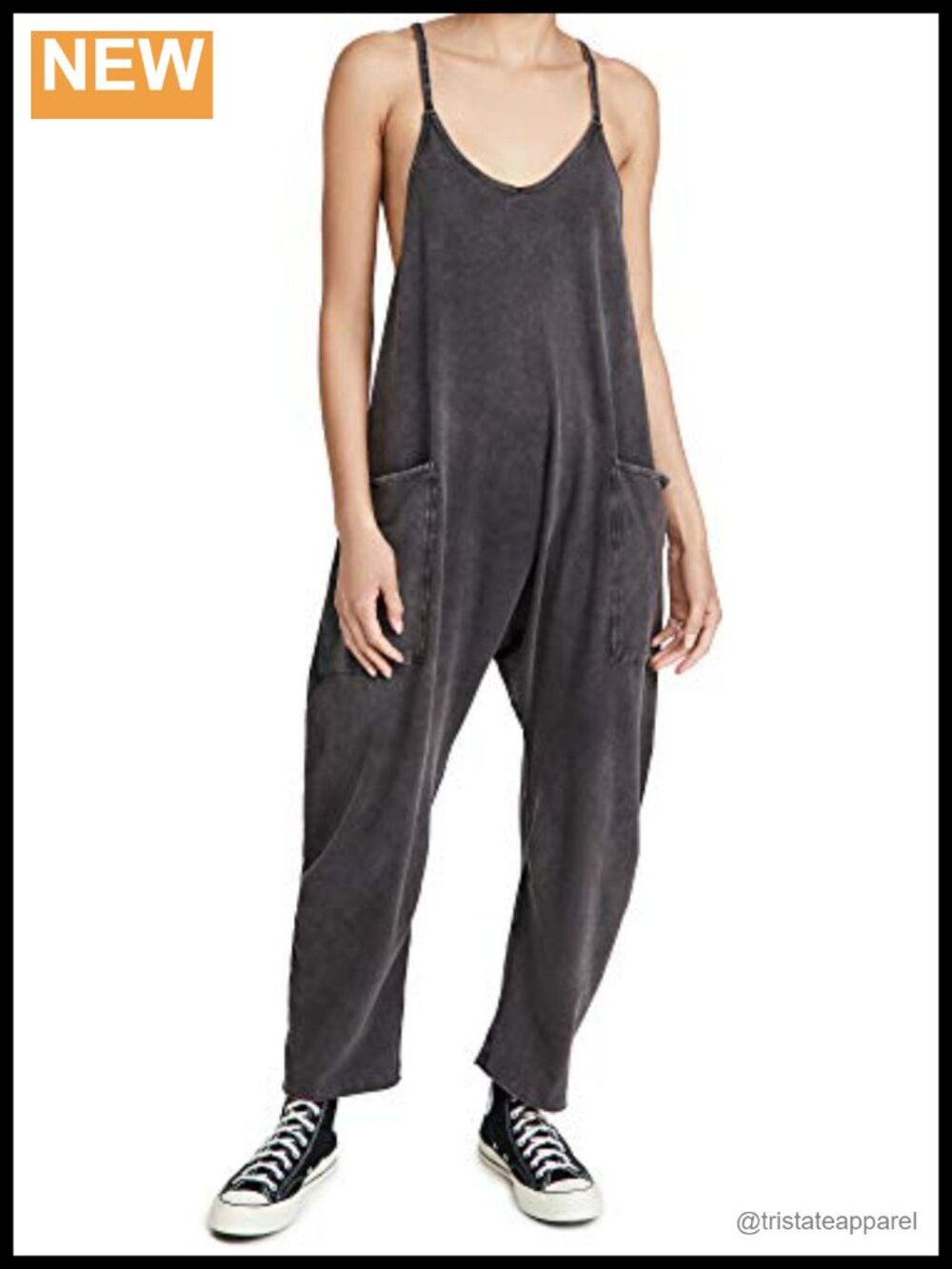 Free People Hot Shot Onesie Sleeveless Relaxed Jersey One-Piece